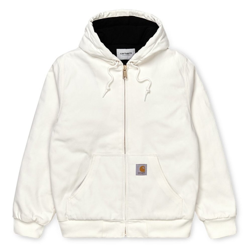 CARHARTT WIP ACTIVE JACKET WAX WORK IN PROGRESS WHITE SMALL